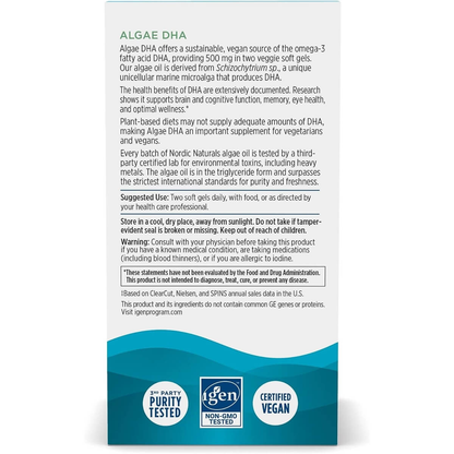 Algae DHA, 500mg