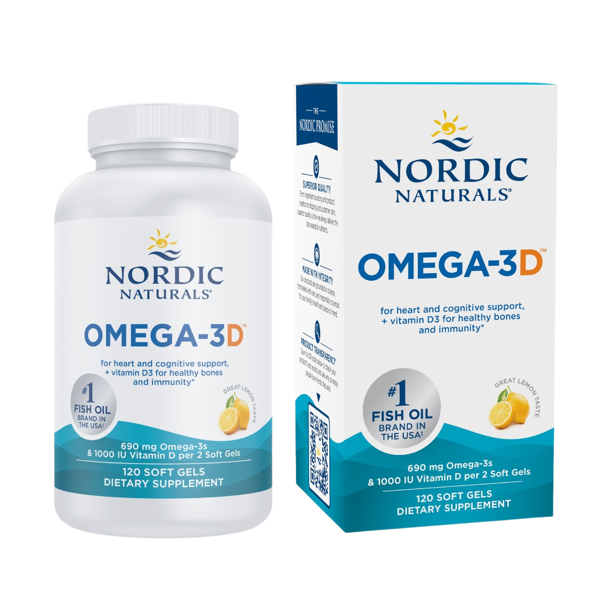 Omega-3D, 690mg & 1000IU