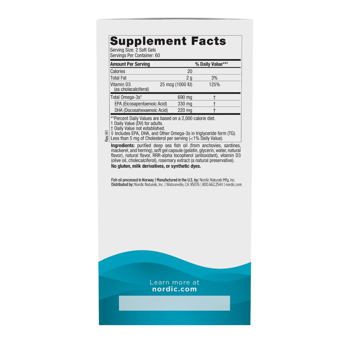 Omega-3D, 690mg & 1000IU