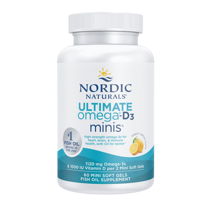 Ultimate Omega-D3, 1120mg Omega-3 plus D3, Lemon