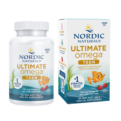 Ultimate Omega 2X Teen, 1120mg Omega-3, Strawberry