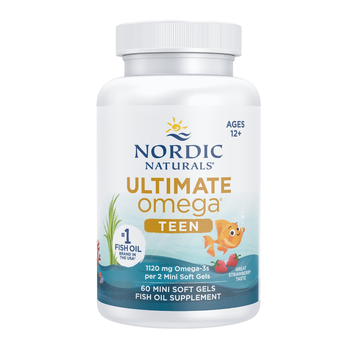 Ultimate Omega 2X Teen, 1120mg Omega-3, Strawberry