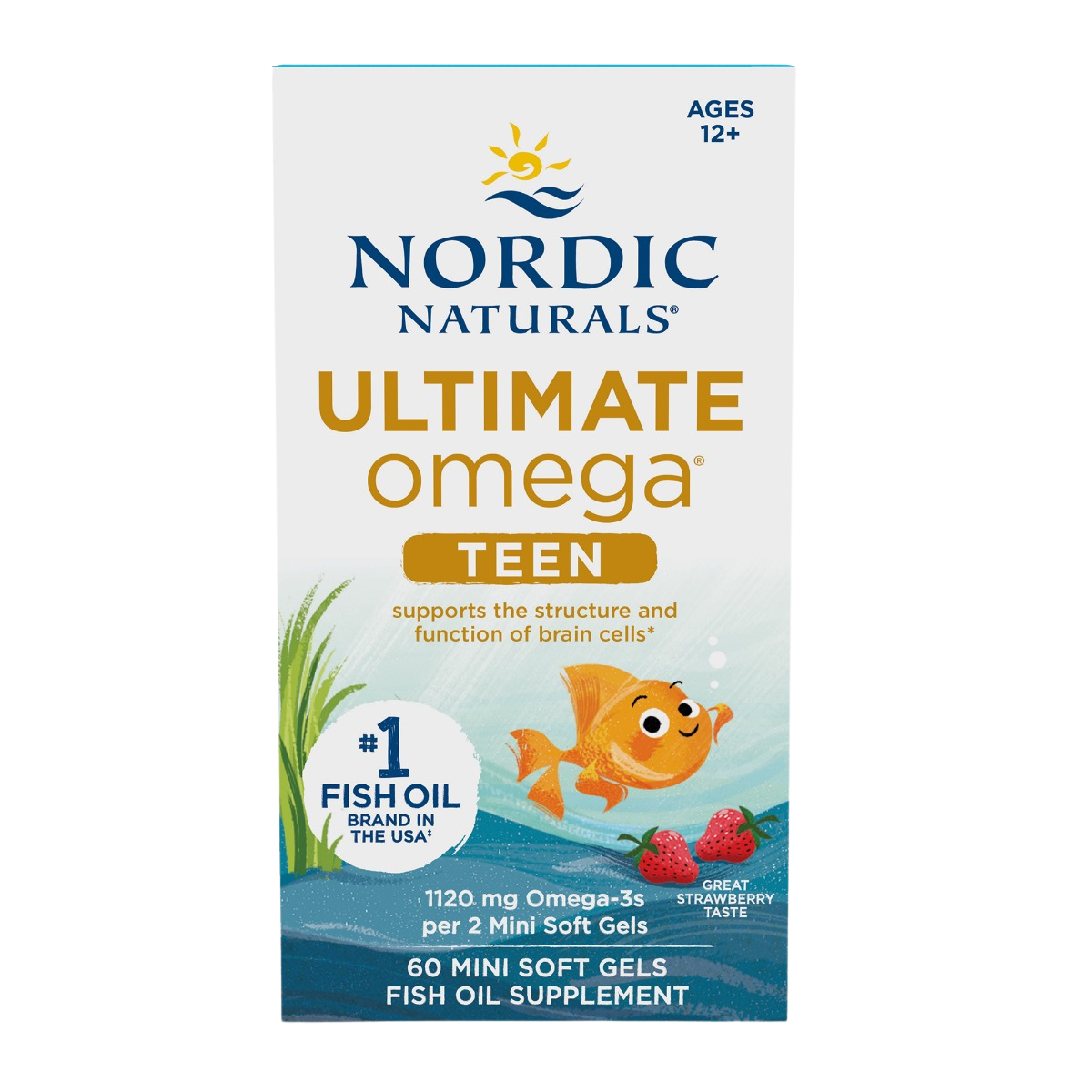 Ultimate Omega 2X Teen, 1120mg Omega-3, Strawberry