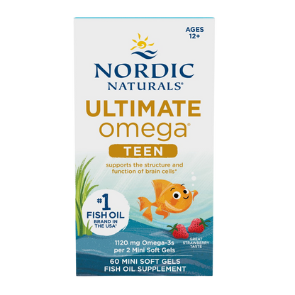 Ultimate Omega 2X Teen, 1120mg Omega-3, Strawberry