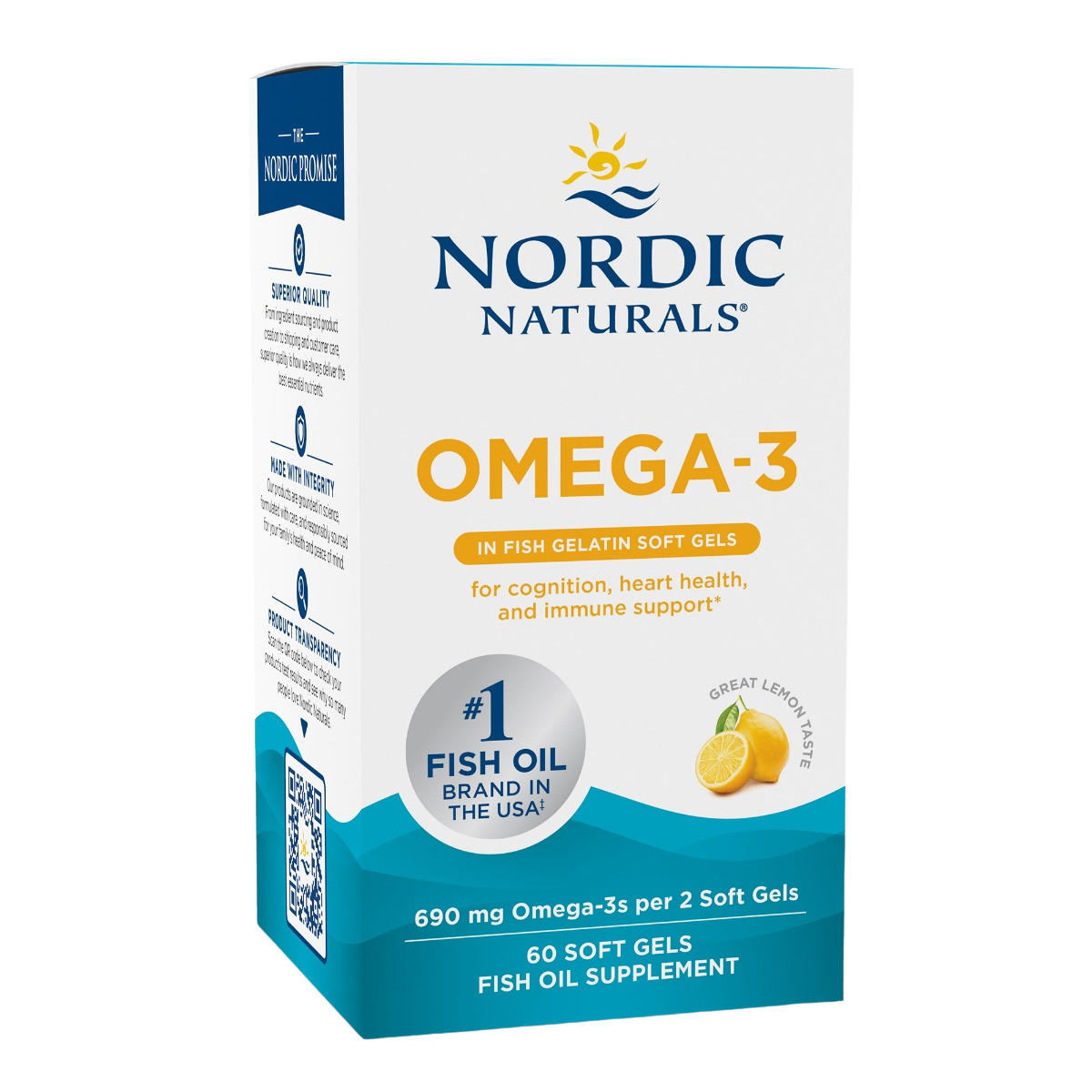 Omega-3, 690mg Omega-3, Lemon