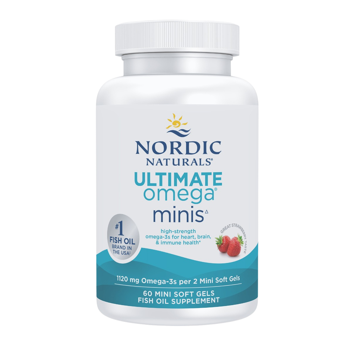 Ultimate Omega 2X, 1120mg Omega-3, Strawberry