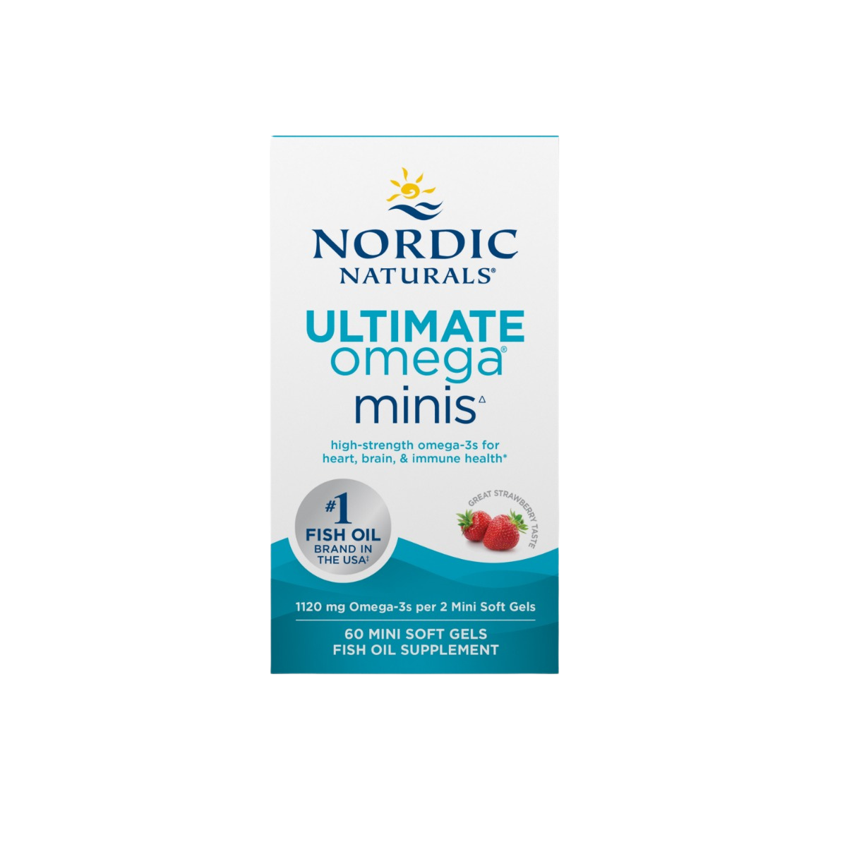 Ultimate Omega 2X, 1120mg Omega-3, Strawberry