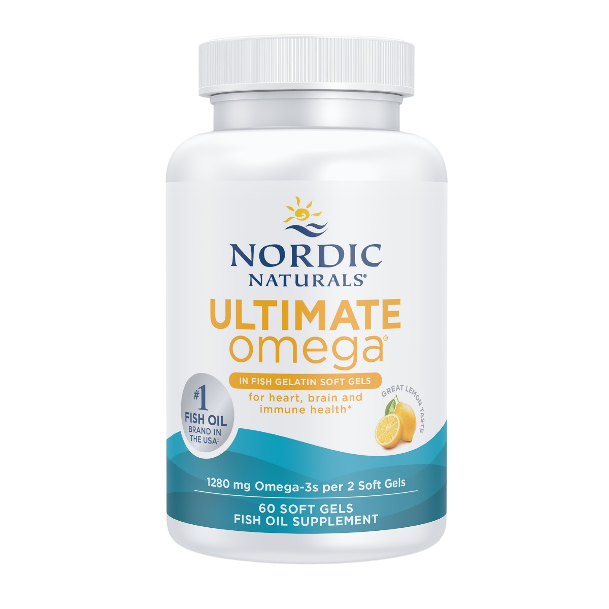 Ultimate Omega, 1280mg Omega-3, Lemon