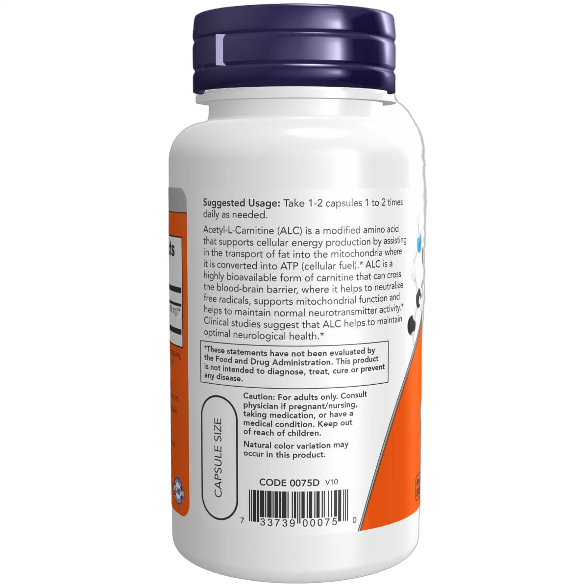Acetyl-L Carnitine, 500mg