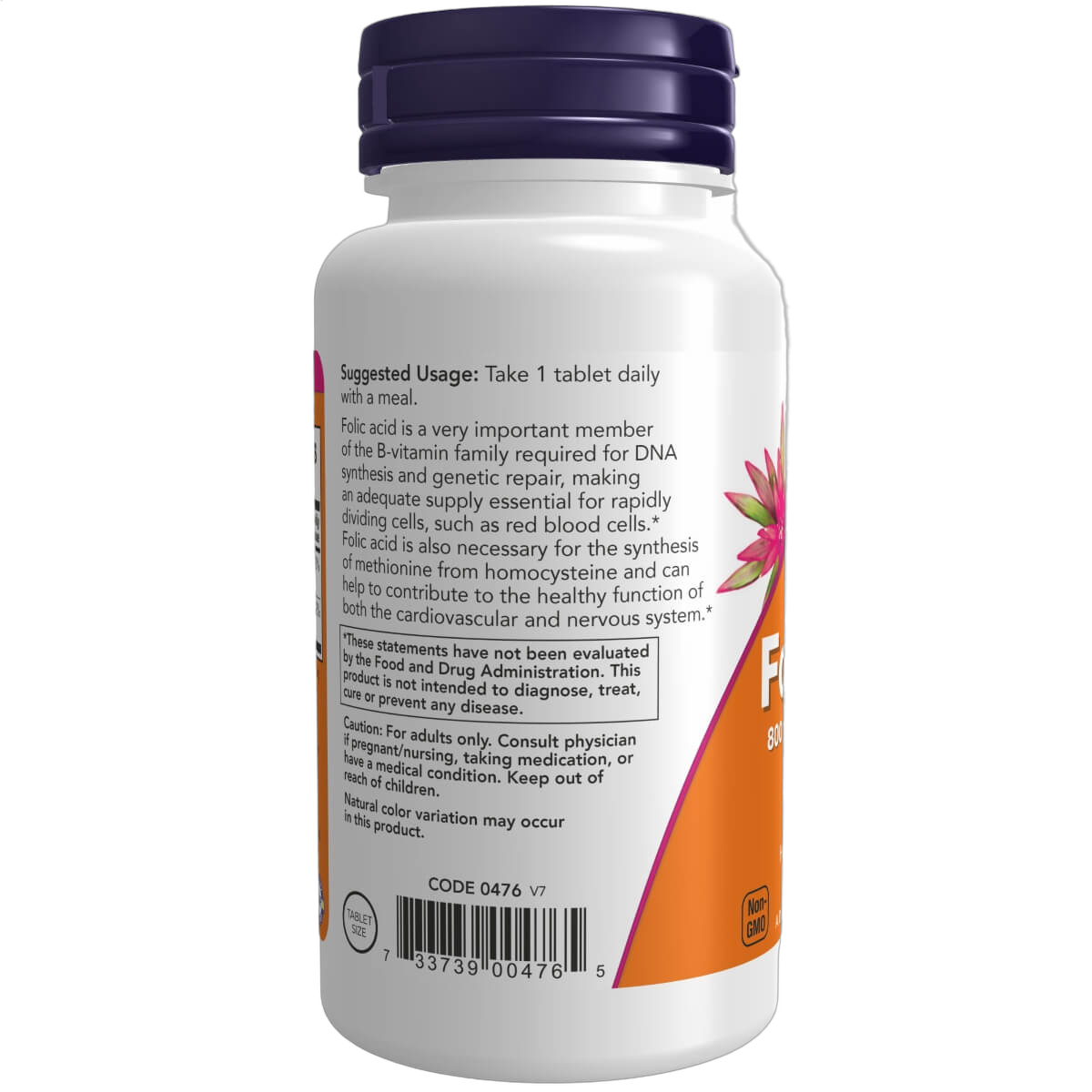 Folic Acid, 800mg + B-12 25mg