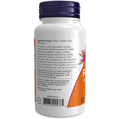Folic Acid, 800mg + B-12 25mg
