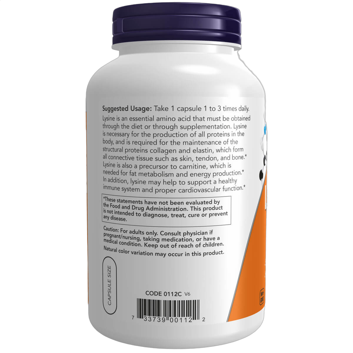L-Lysine, 500mg