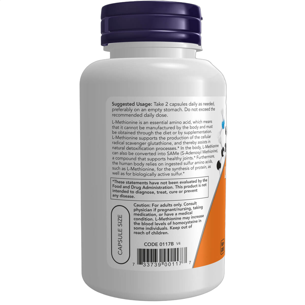 L-Methionine, 500mg