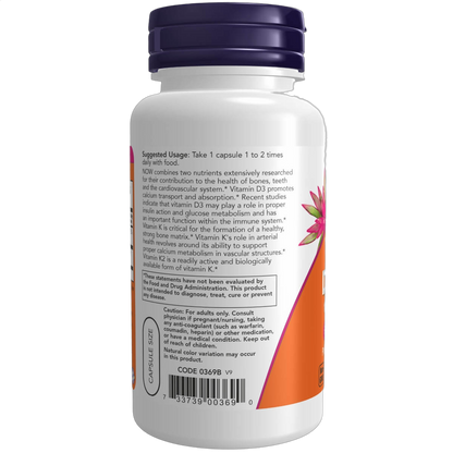 Vitamin D-3 & K-2, 1000IU/45mg