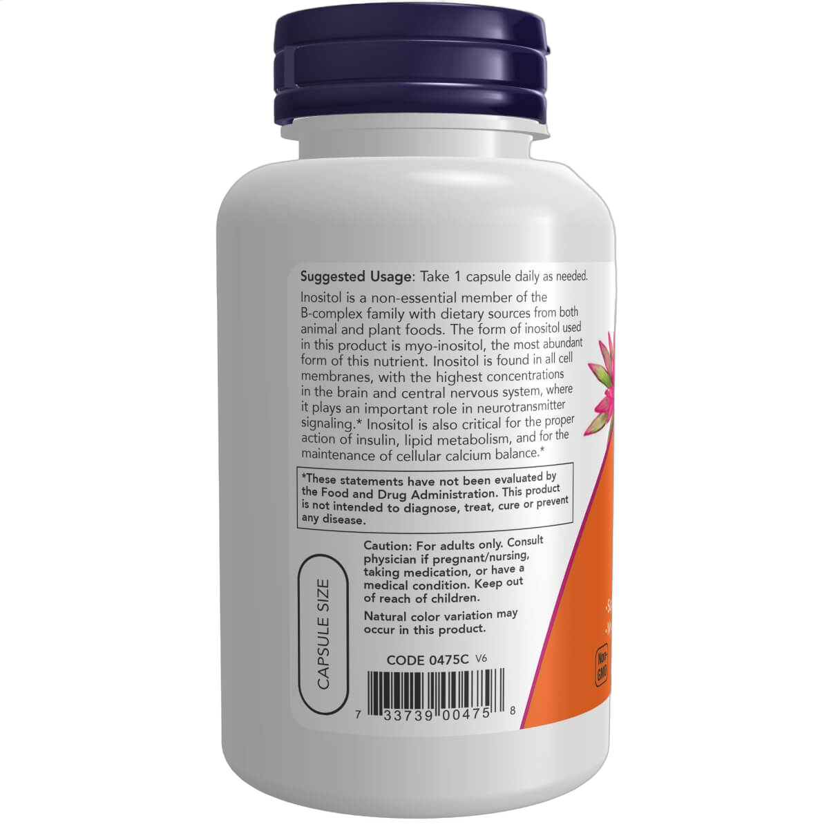 Inositol, 500mg
