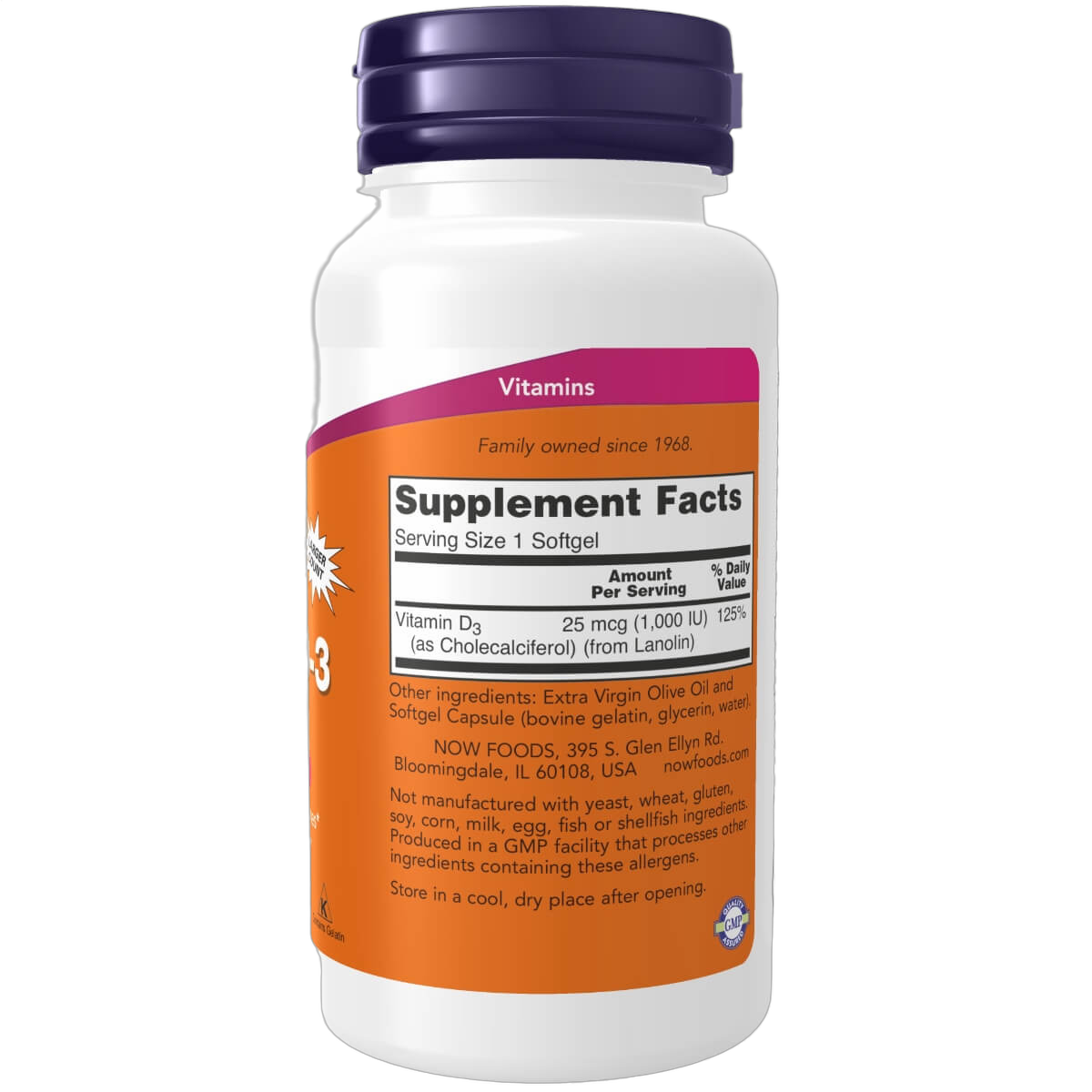 Vitamin D-3, 1000IU