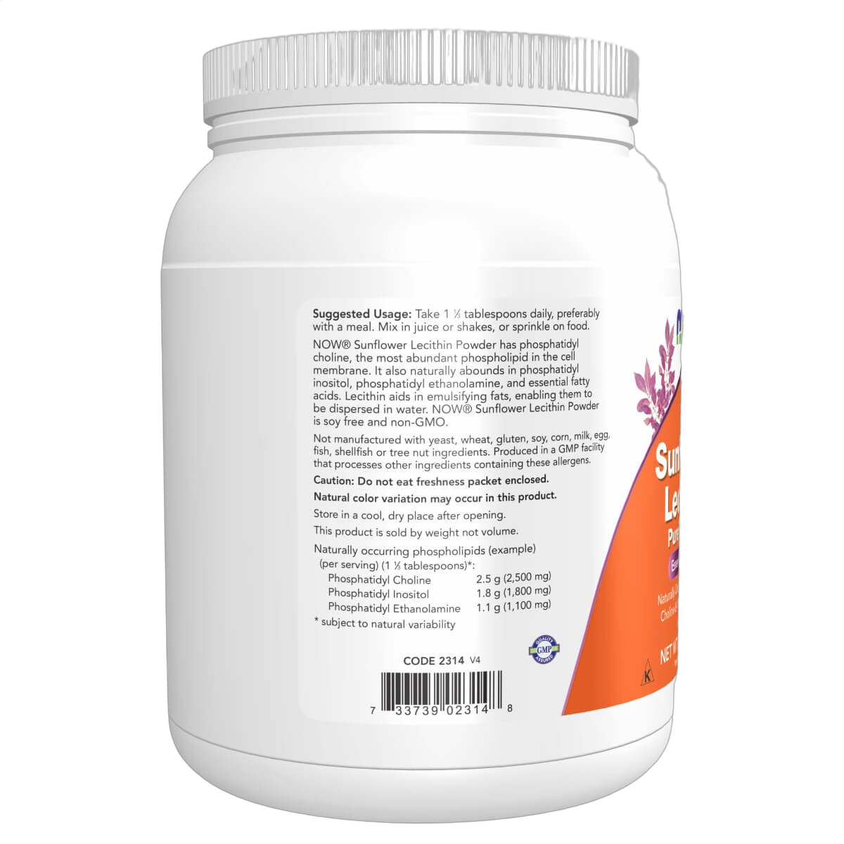 Sunflower Lecithin Pure Powder