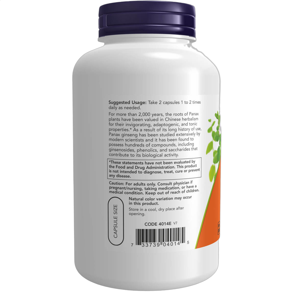 Panax Ginseng Extract, 500mg