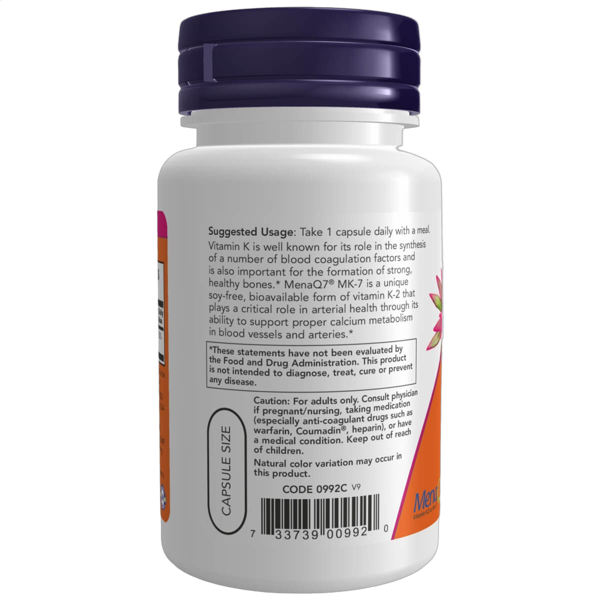 MK-7 Vitamin K-2, 100mcg