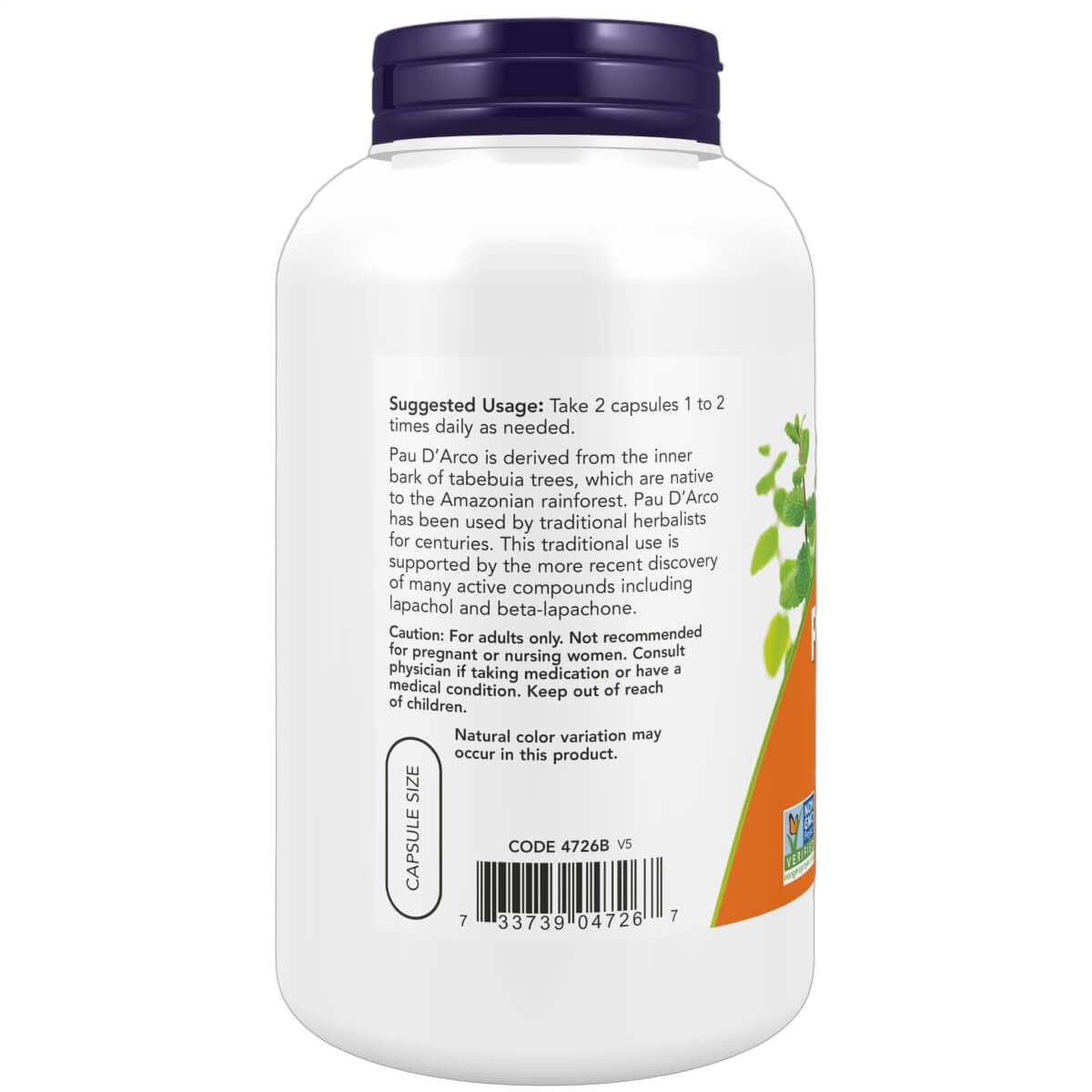 Pau D'Arco, 500mg