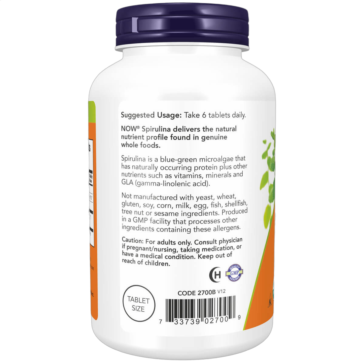 Spirulina, 500mg