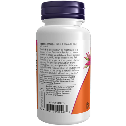 Vitamin B2 (Riboflavin), 100mg