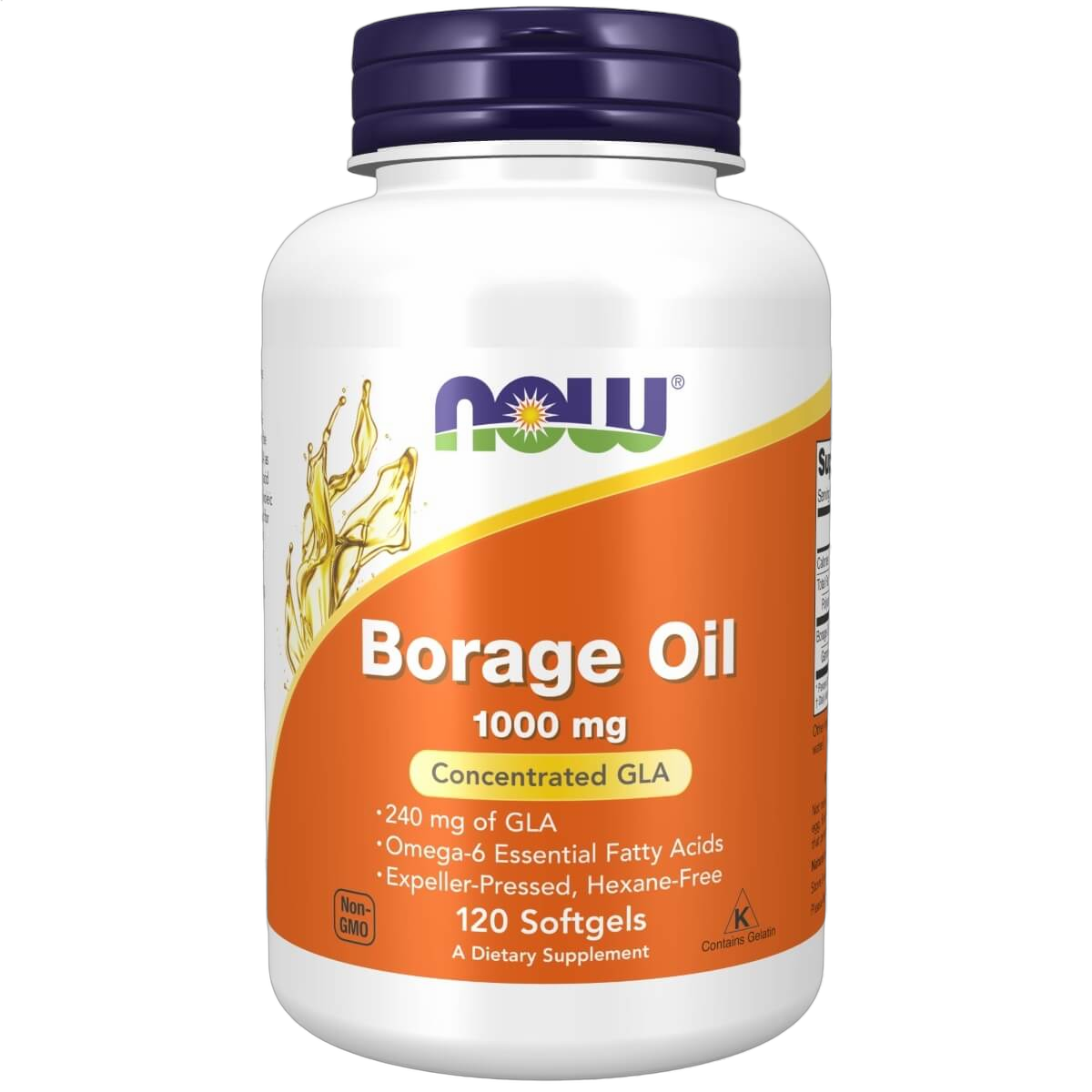 Borage Oil, 1000mg with 240mg of GLA