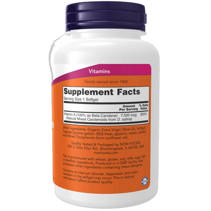 Natural Beta Carotene, 7500mcg (25000IU)