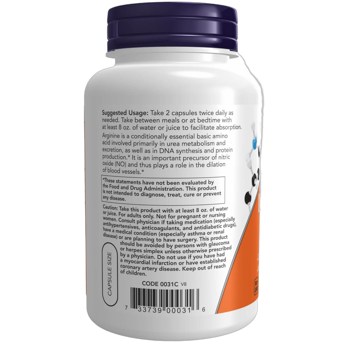 L-Arginine, 500mg