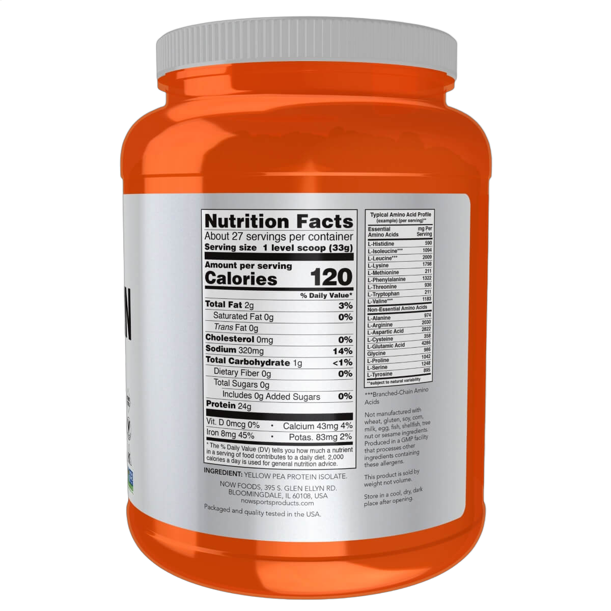 Pea Protein, Pure Unflavoured Powder