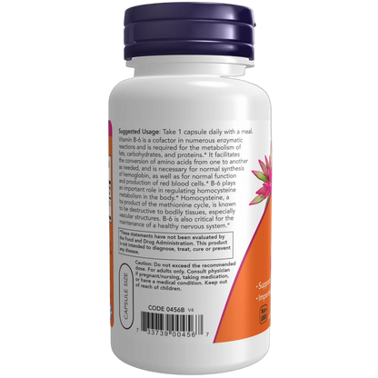 Vitamin B-6 (Pyridoxine HCl), 100mg