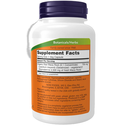 Maca (Lepidium meyenii) Raw, 750mg