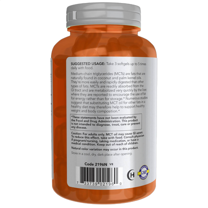 MCT (Medium-chain triglycerides) Oil, 1000mg