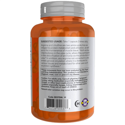 Arginine & Citrulline, 500mg/250mg