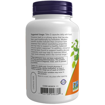Cinnamon Bark, 600mg