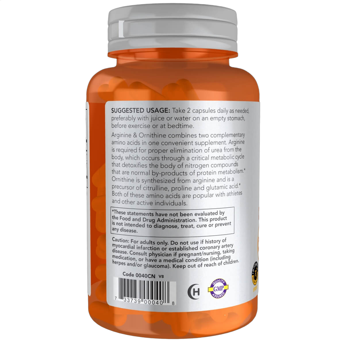 Arginine & Ornithine, 500/250mg