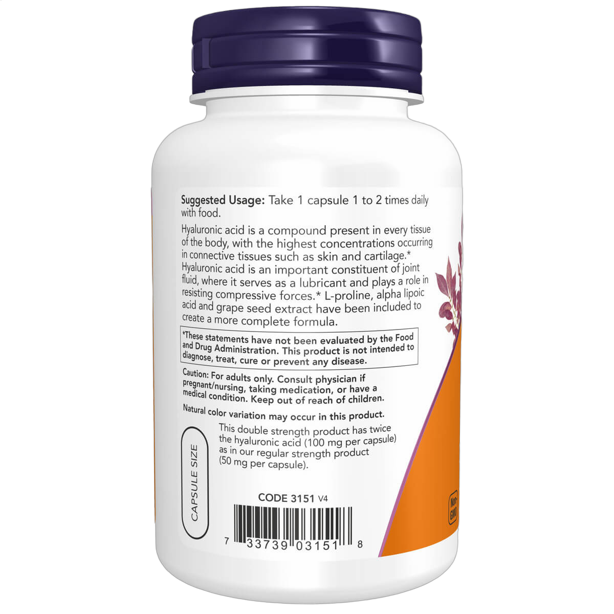 Hyaluronic Acid, 100mg