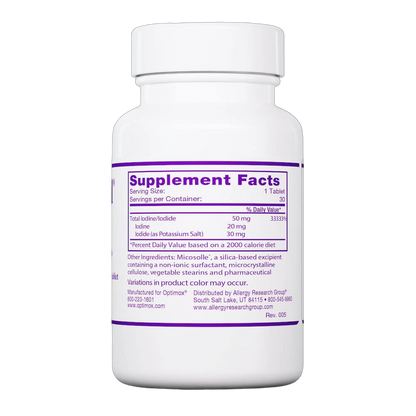 Iodoral, IOD-50 High Potency Iodine/Potassium Iodide, 50mg