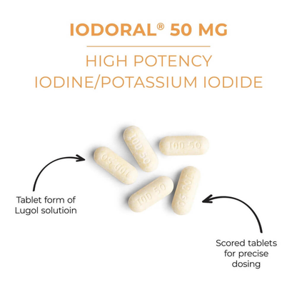 Iodoral, IOD-50 High Potency Iodine/Potassium Iodide, 50mg