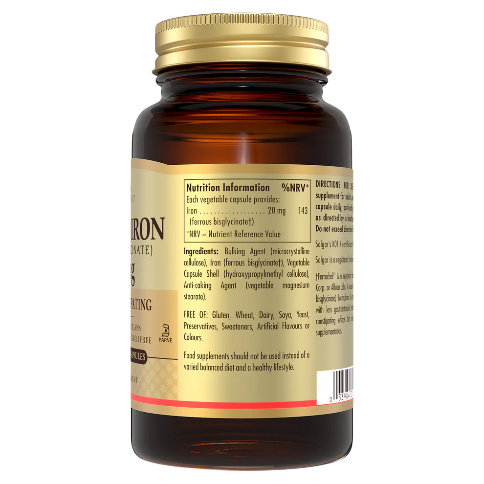 Gentle Iron (Iron Bisglycinate), 20mg