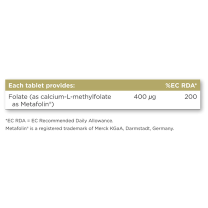 Folate (as Metafolin), 400 µg