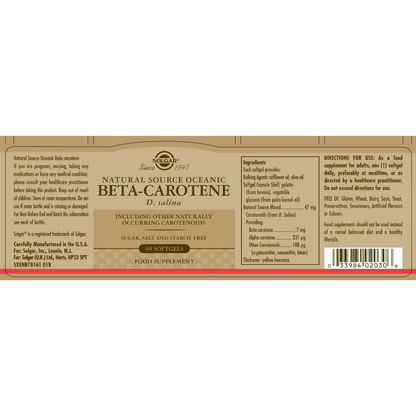 Natural Source Oceanic Beta Carotene