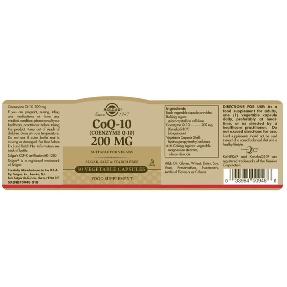 CoQ-10 (Coenzyme Q-10), 200mg