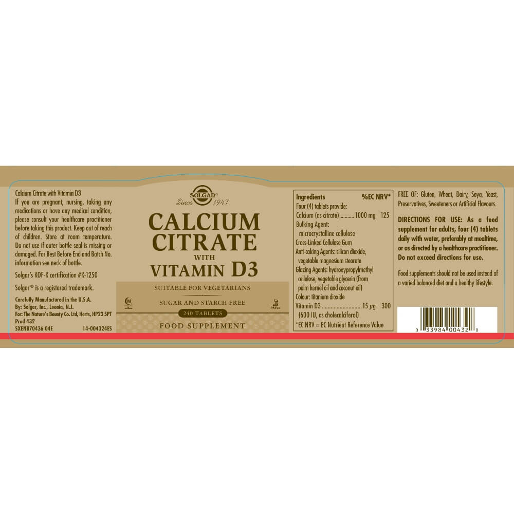 Calcium Citrate with Vitamin D3