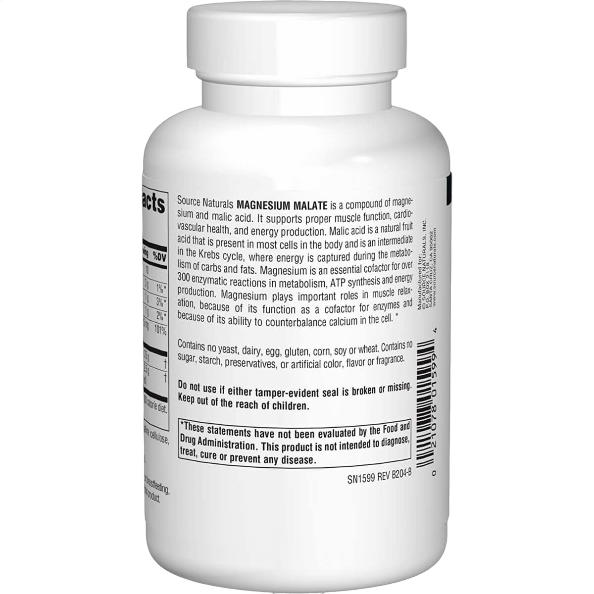 Magnesium Malate, 625mg