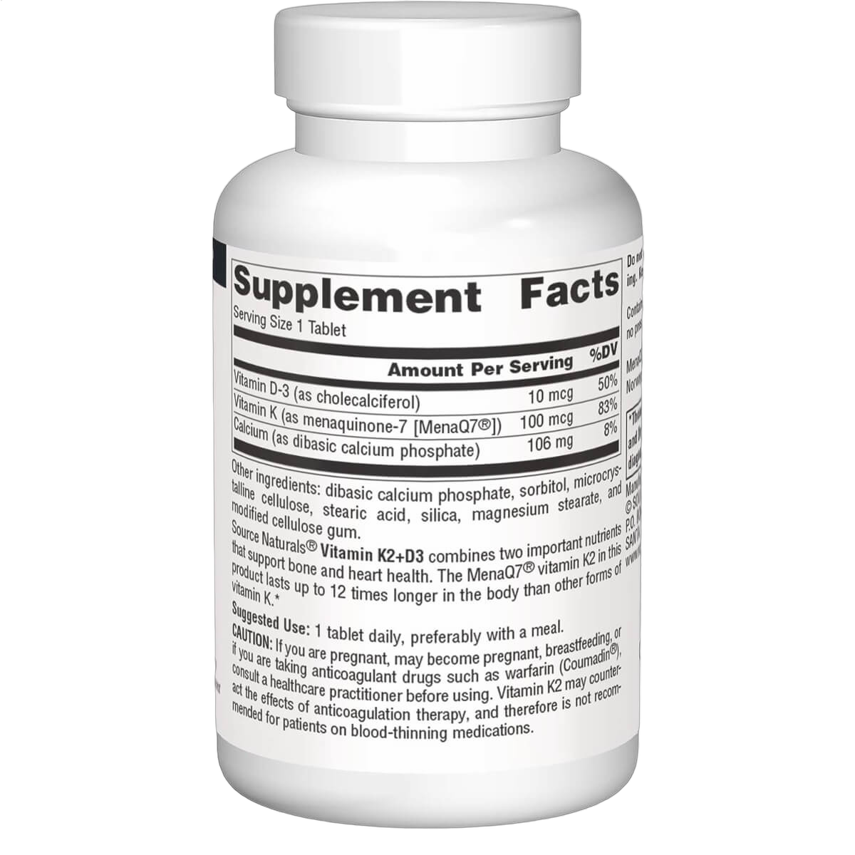 Vitamin K2 + D3, 100mcg