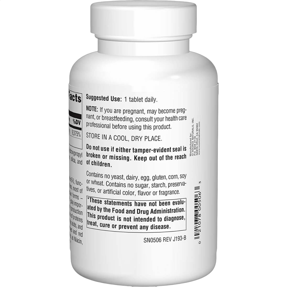 Niacinamide (Vitamin B3), 1500mg
