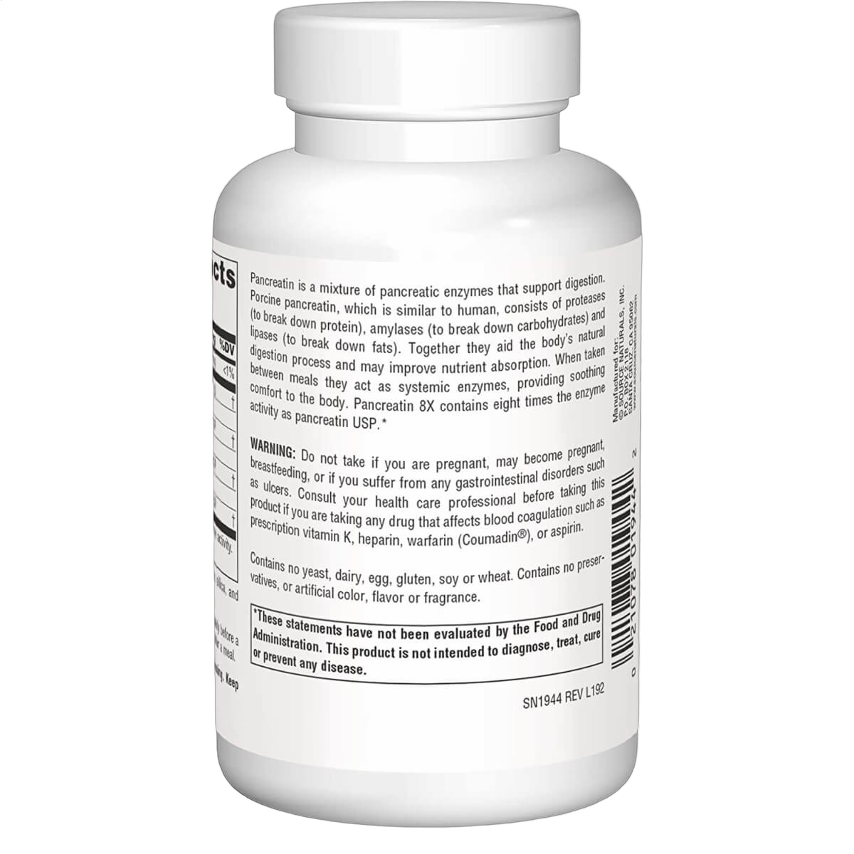 Pancreatin 8X, 500mg