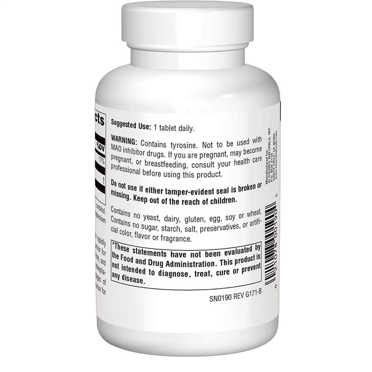 L-Tyrosine, 500mg