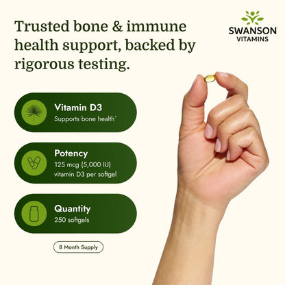 Vitamin D3, 5000IU (125mcg)